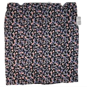 NWT Liz Claiborne Black Floral S19 Double Cotton Shirt sz 16